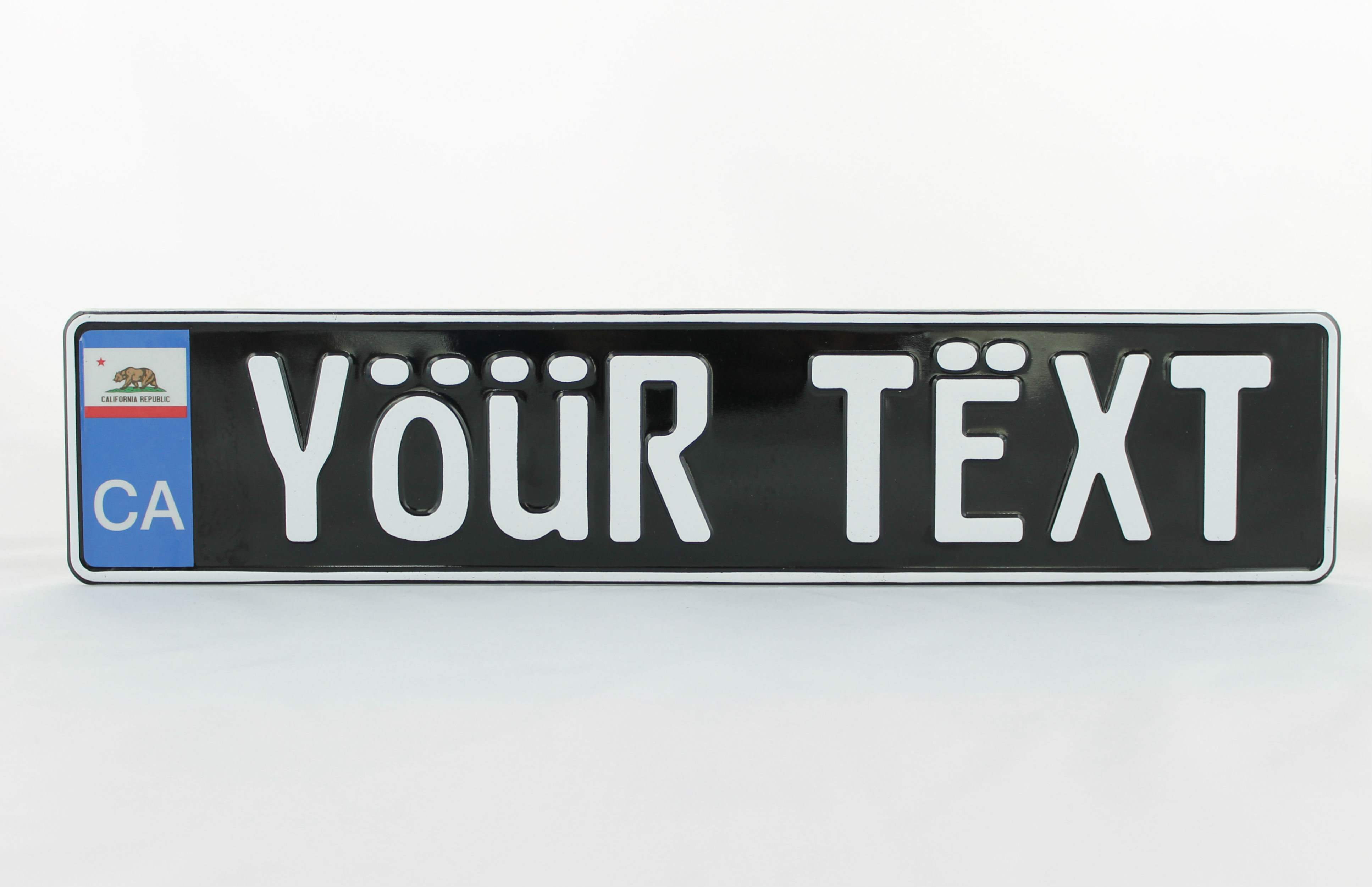 California US USA Euro European License Plate Number Plate Embossed Custom Alu eBay